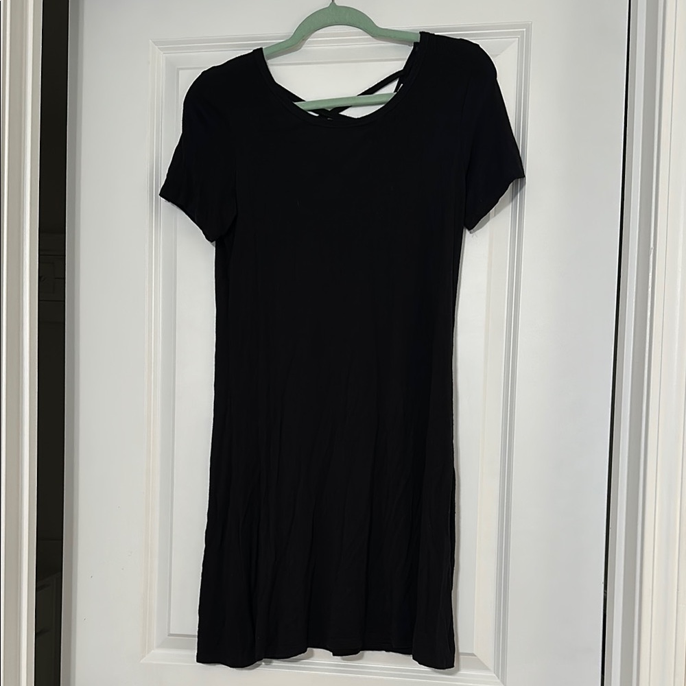 Chic Black Short Sleeve Dress